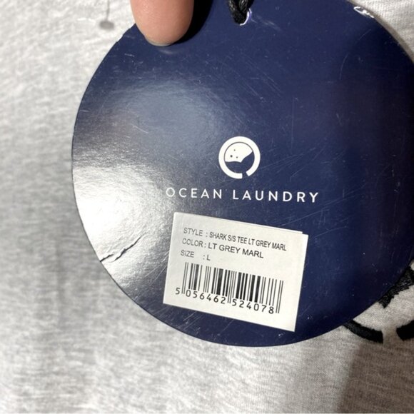 5/$25 Ocean Laundry Light Grey Crew Neck T Shirt M - Picture 7 of 16